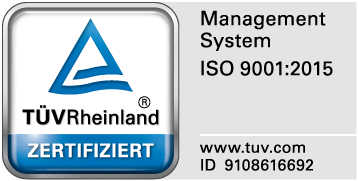 TÜV Rheinland zertifiziert Management System ISO9001:2015